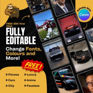 600+ Male Fitness Reels Bundle | Editable Instagram, TikTok & YouTube Shorts Videos | PLR & MRR Digital Download