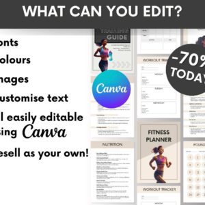 Health & Fitness PLR Bundle – Editable eBooks, Planners, and Guides