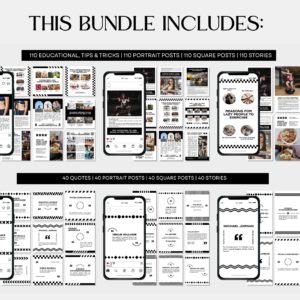 100+ Fitness, Gym & Wellness Instagram Templates – Canva Editable (PLR & MRR)