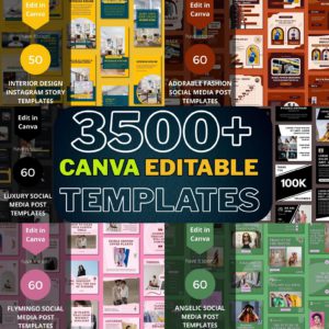 3500+ Social Media Templates for Canva – Instagram, Facebook, Pinterest & Business Use (Copy)